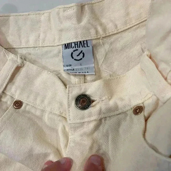 Vintage Michael G Denim and Lace High Rise Shorts Women’s Size 5 - Picture 3 of 5